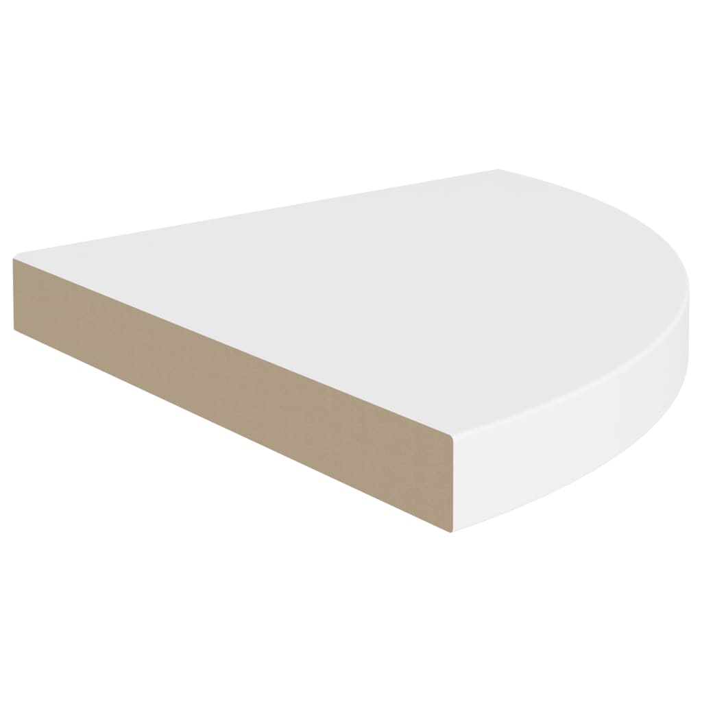 Schwebende Eckregale 2 Stk. Weiß 35x35x3,8 cm MDF