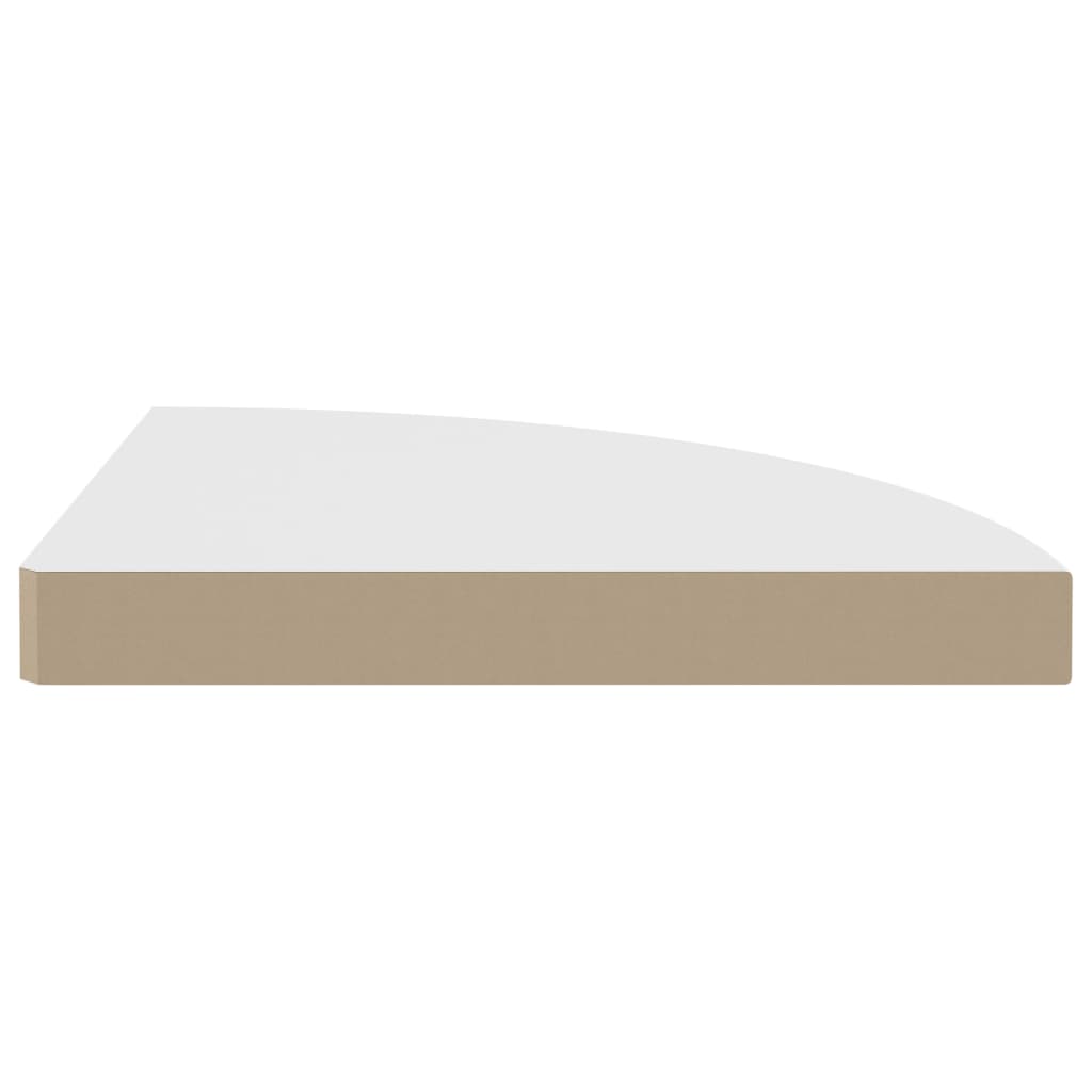 Schwebende Eckregale 2 Stk. Weiß 35x35x3,8 cm MDF