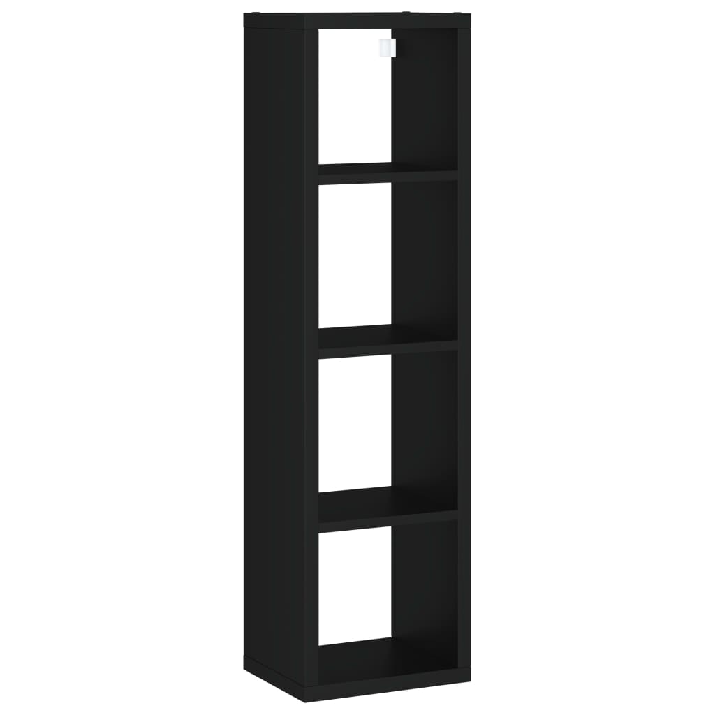 Würfelregal Schwarz 37x29,5x134,5 cm MDF