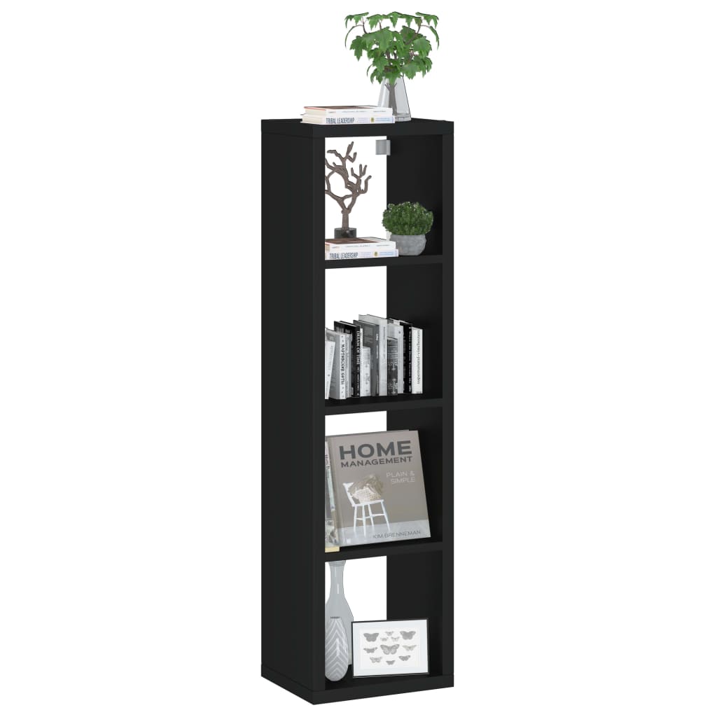 Würfelregal Schwarz 37x29,5x134,5 cm MDF