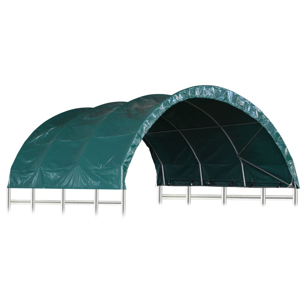 Pasture tent PVC 3.7x3.7 m Green