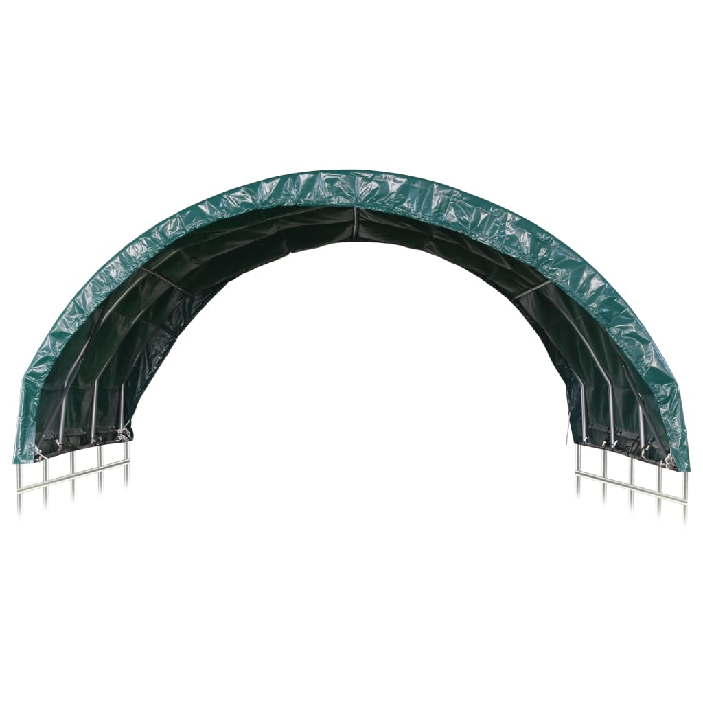 Pasture tent PVC 3.7x3.7 m Green