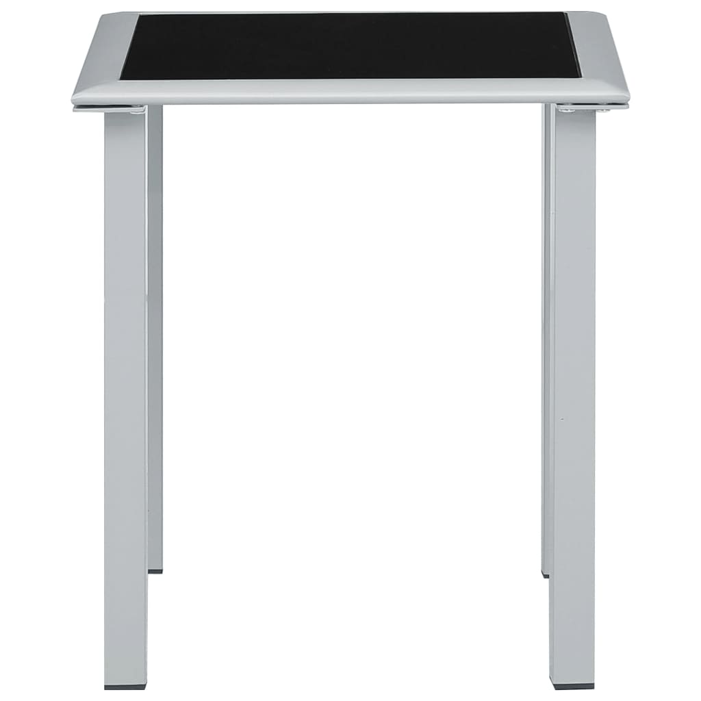 Chaises longues 2 pièces avec table en aluminium blanc crème