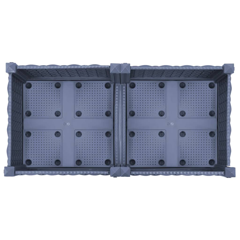 Jardinière surélevée 80x40x23 cm en polypropylène