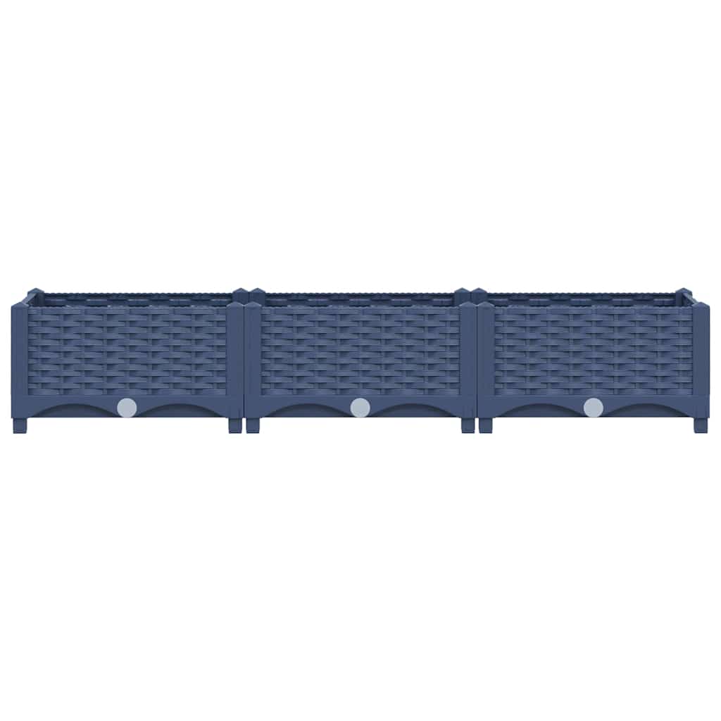 Jardinière surélevée 120x40x23 cm en polypropylène