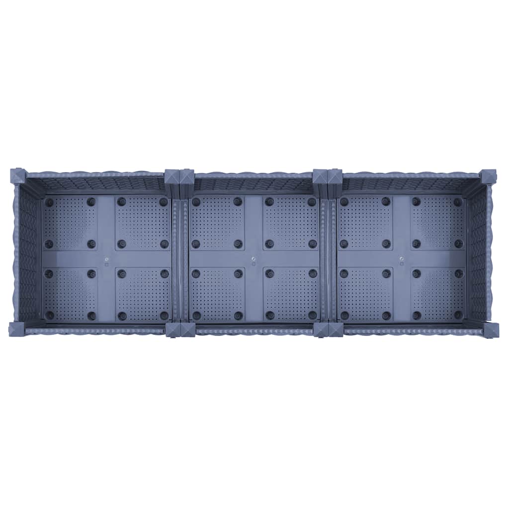 Jardinière surélevée 120x40x23 cm en polypropylène