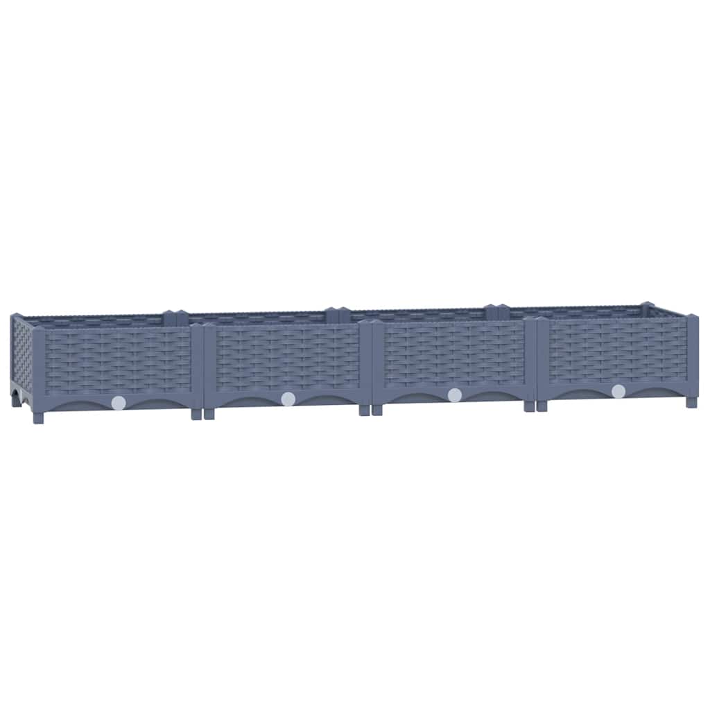 Jardinière surélevée 160x40x23 cm en polypropylène