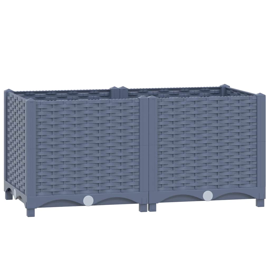 Jardinière surélevée 80x40x38 cm en polypropylène