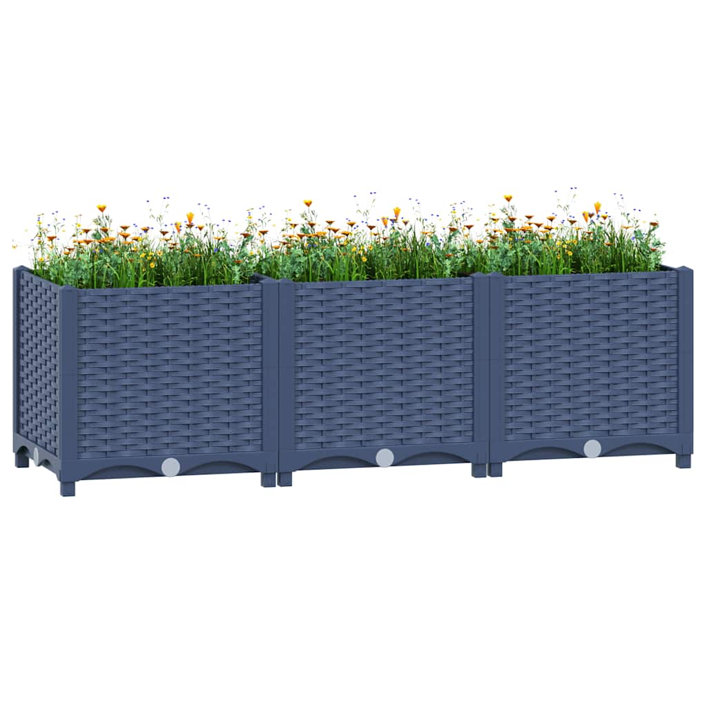Jardinière surélevée 120x40x38 cm en polypropylène
