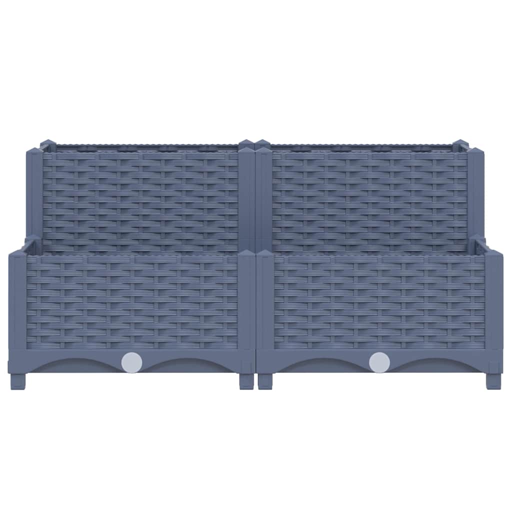 Jardinière surélevée 80x80x38 cm en polypropylène