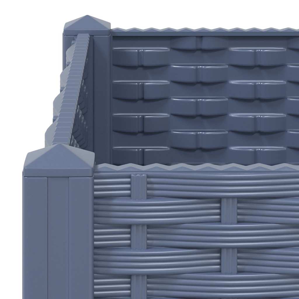 Jardinière surélevée 80x80x38 cm en polypropylène