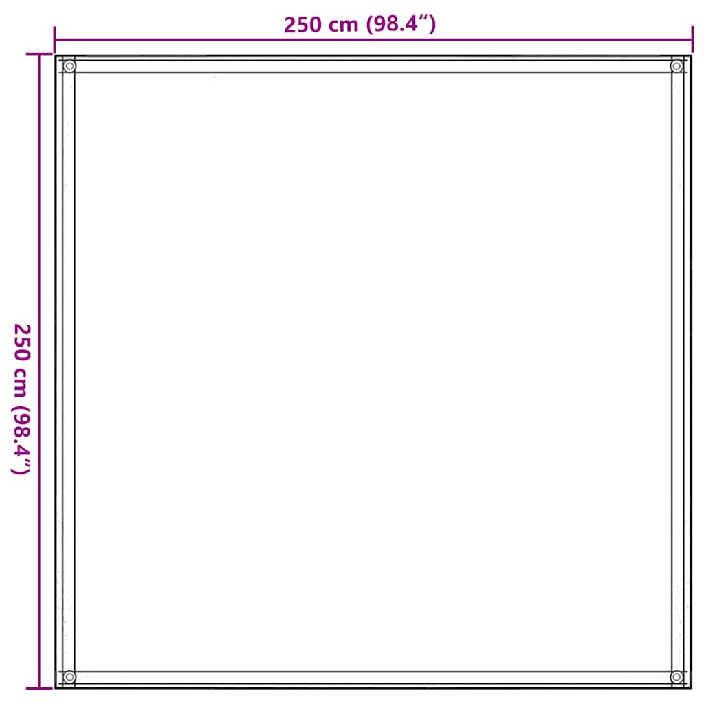 Tent carpet 250x250 cm anthracite HDPE