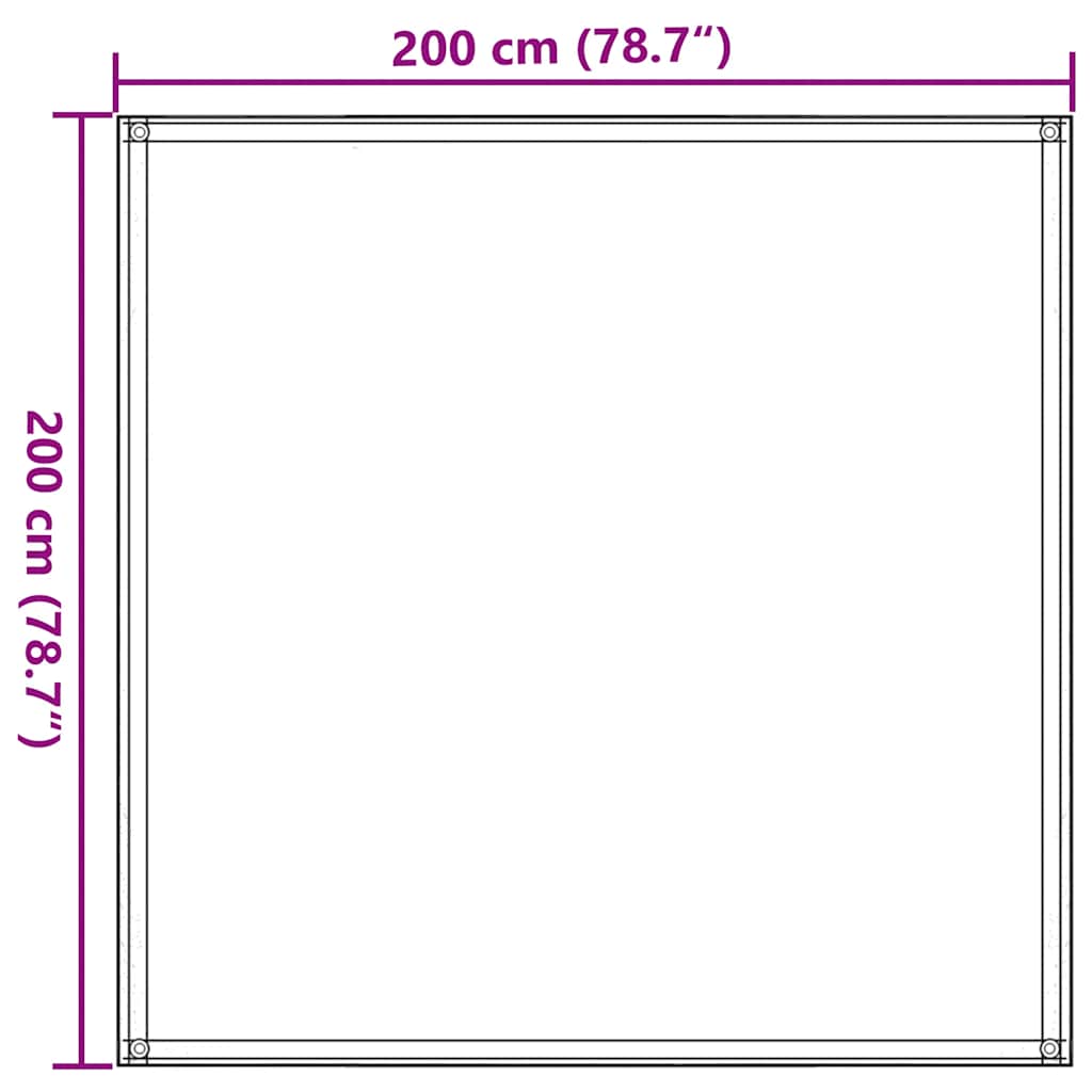 Zeltteppich 200x200 cm Blau HDPE