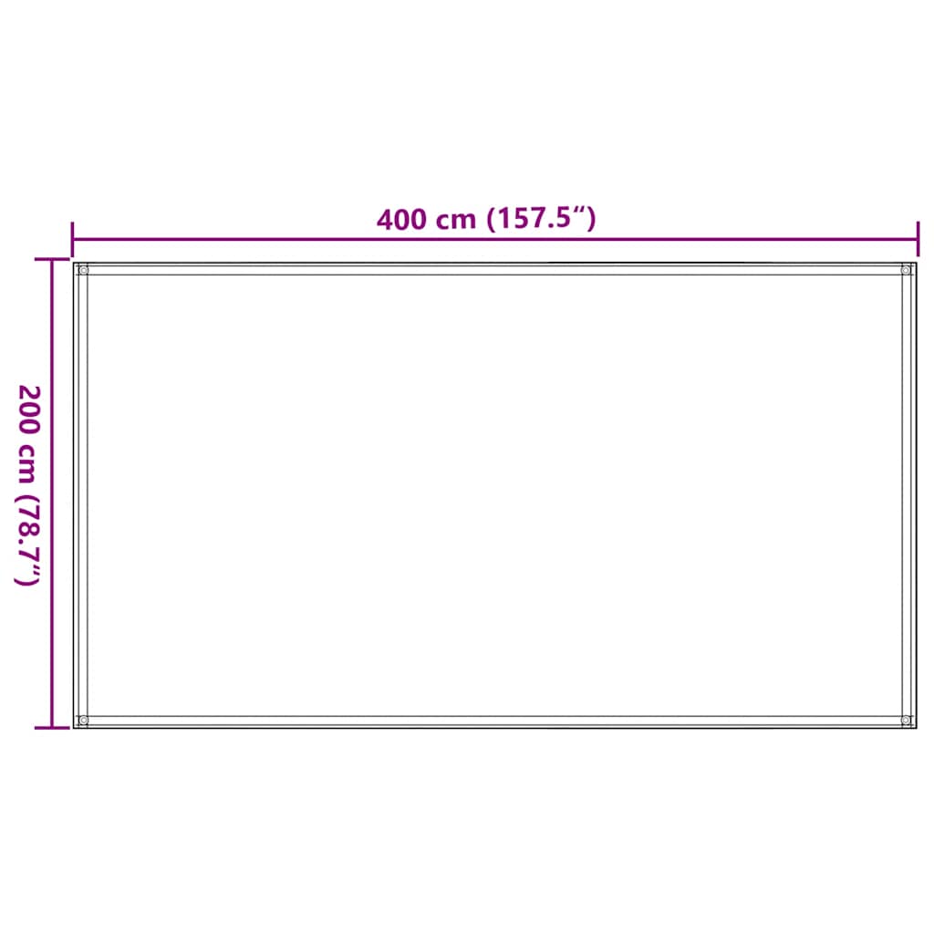 Zeltteppich 200x400 cm Blau HDPE