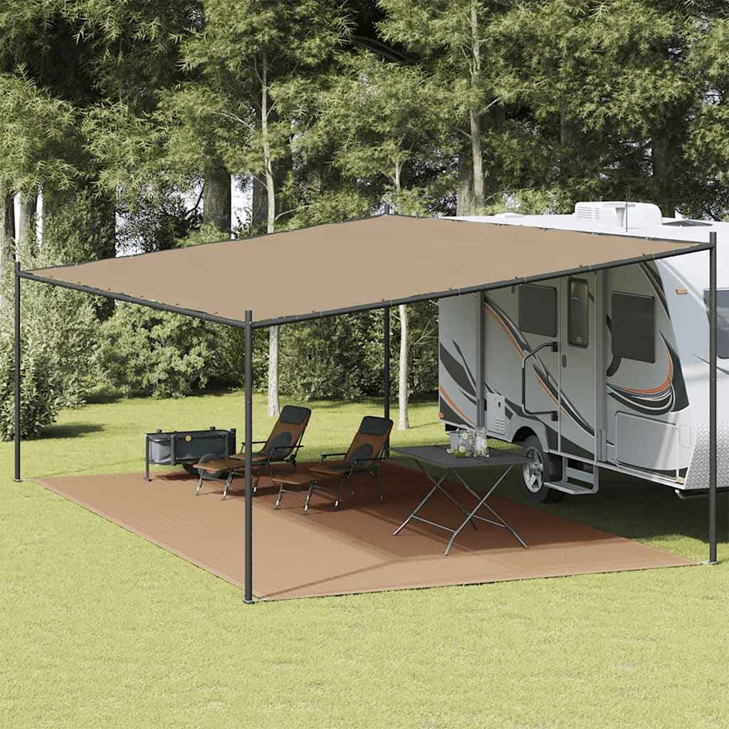 Zeltteppich Taupe 400x700 cm HDPE