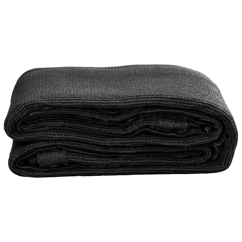 Tent carpet 400x400 cm black HDPE