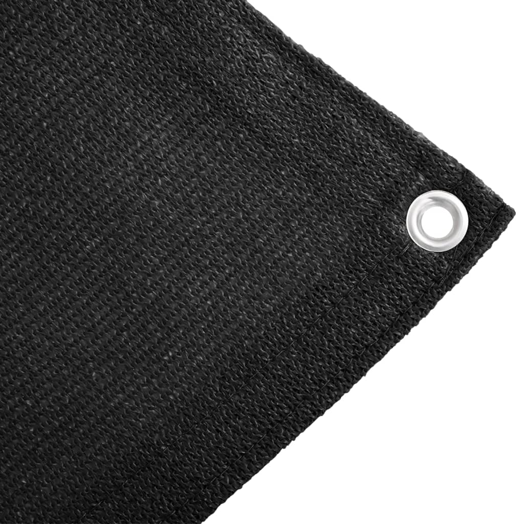 Tent carpet 400x400 cm black HDPE
