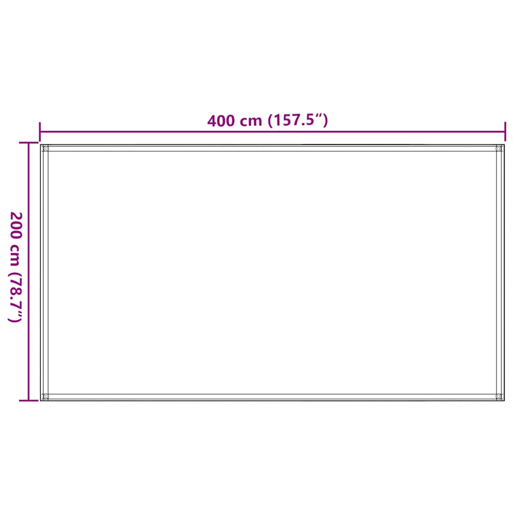 Zeltteppich 200x400 cm Anthrazit und Weiß