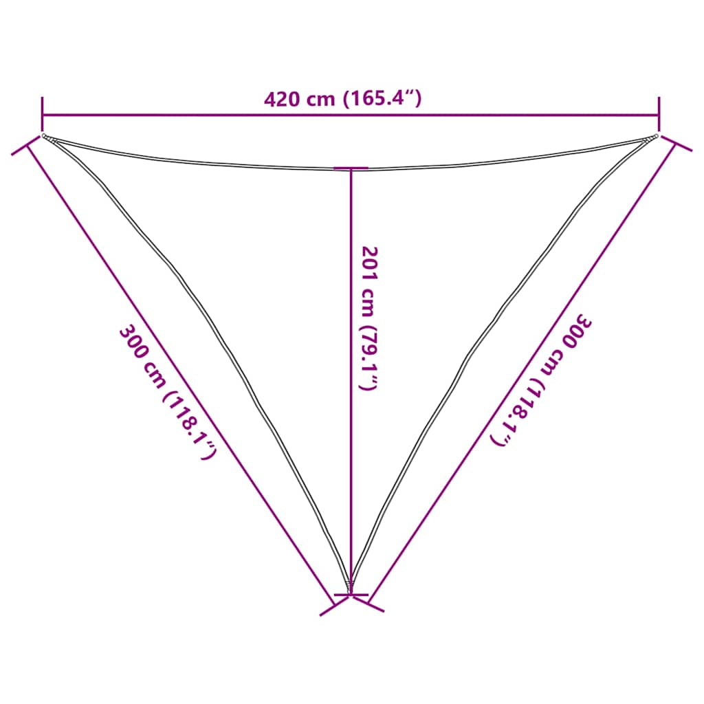 Sonnensegel 160 g/m² Orange 3x3x4,2 m HDPE