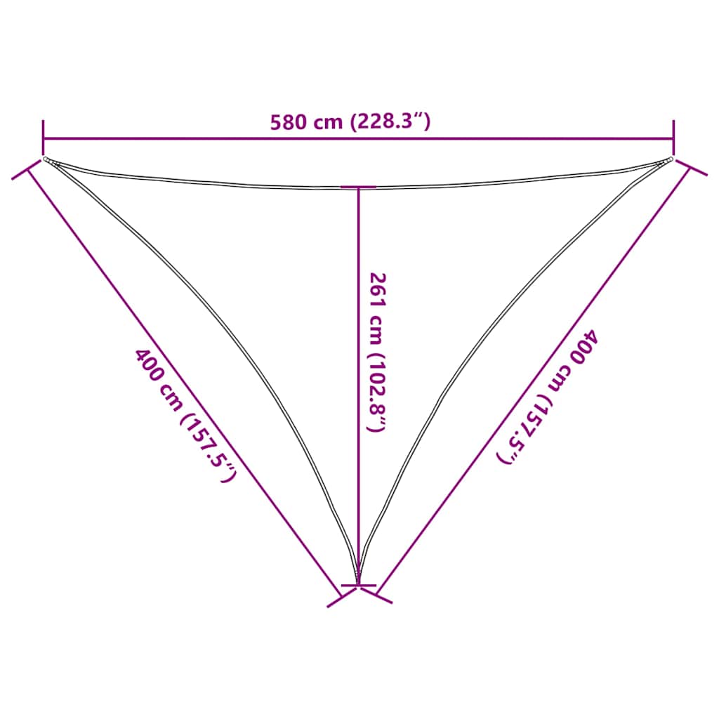 Sonnensegel 160 g/m² Schwarz 4x4x5,8 m HDPE