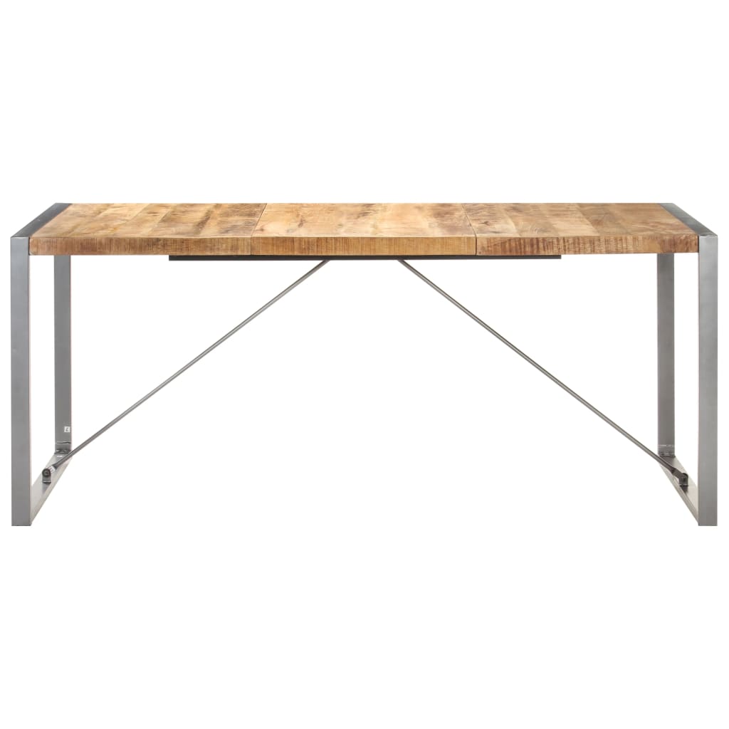 Dining table 180x90x75 cm rough mango solid wood