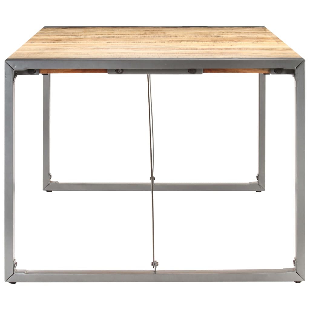 Dining table 180x90x75 cm rough mango solid wood