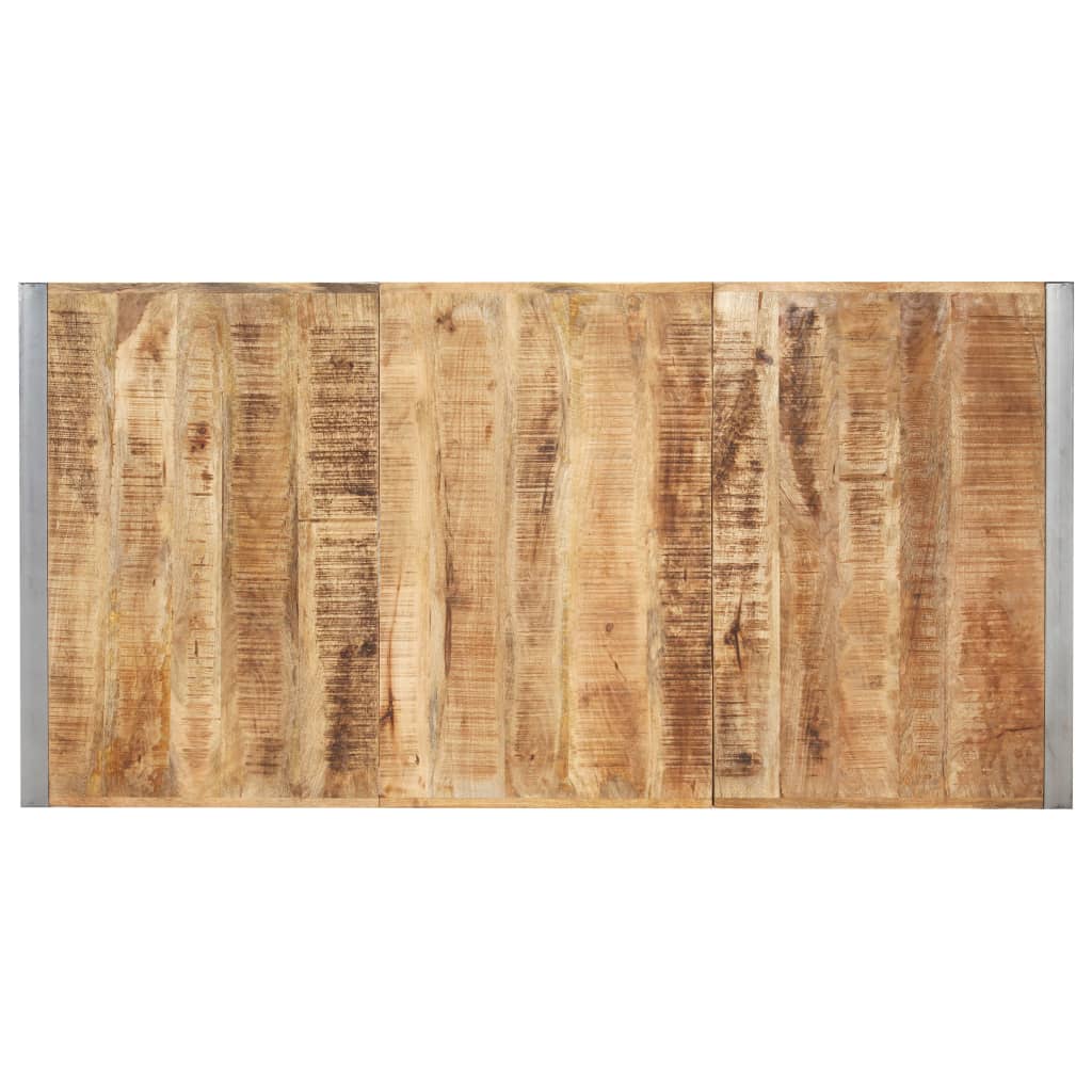 Dining table 180x90x75 cm rough mango solid wood