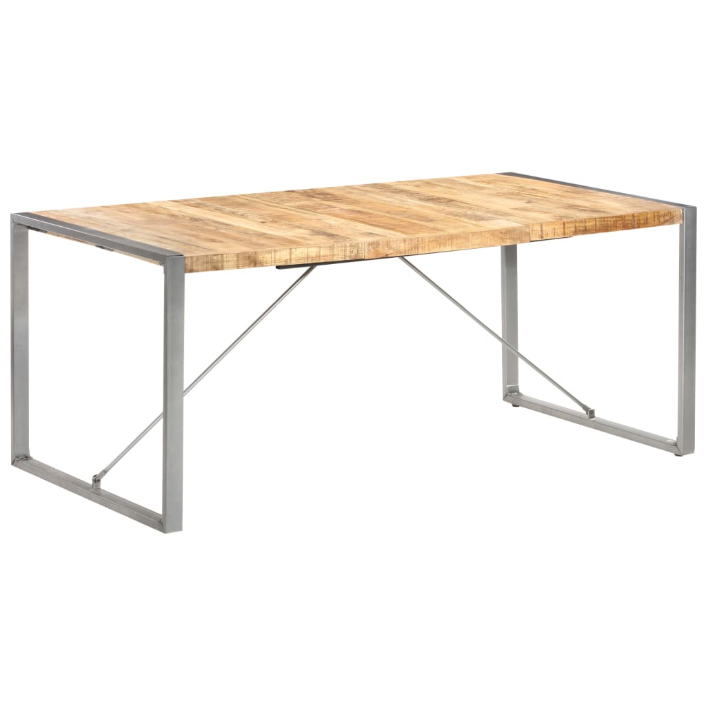 Dining table 180x90x75 cm rough mango solid wood
