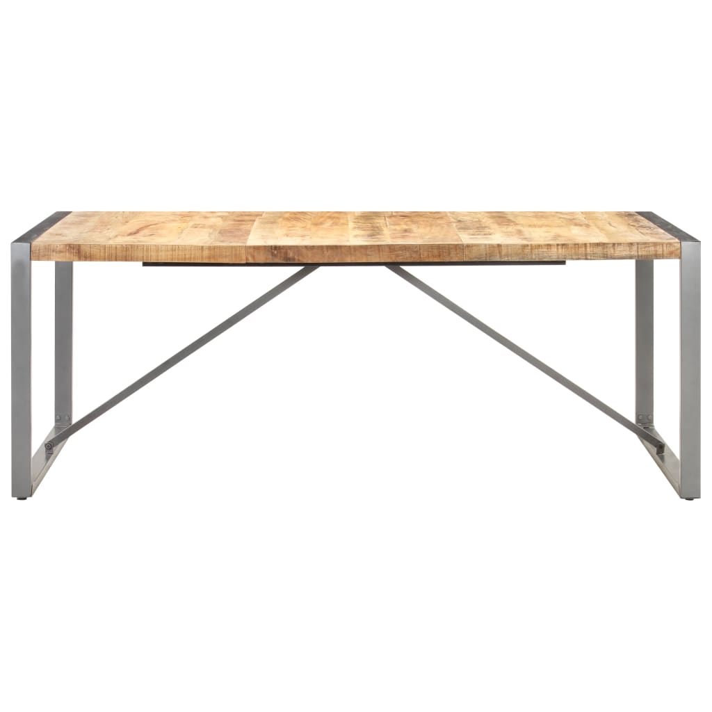 Dining table 200x100x75 cm rough mango solid wood
