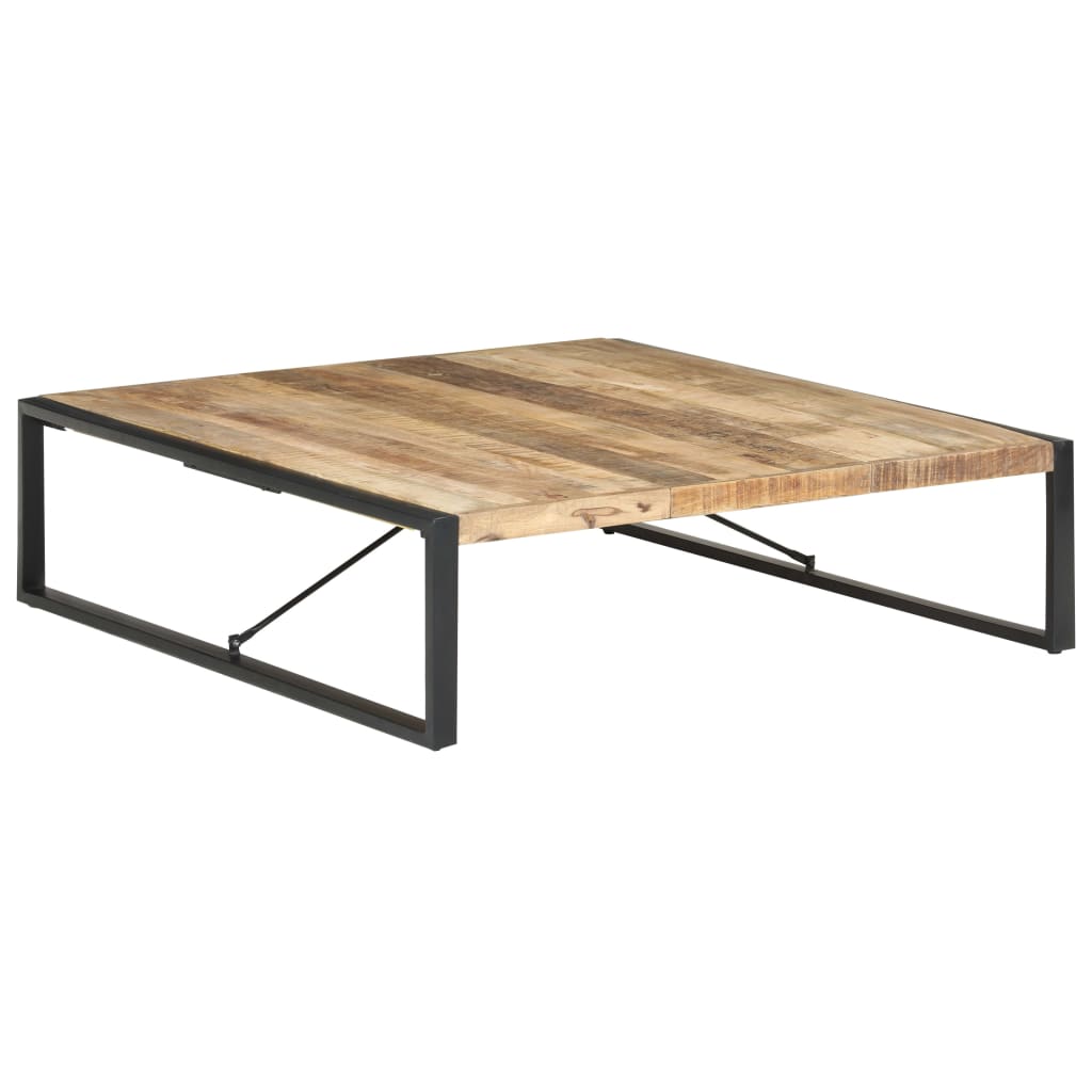 Couchtisch 140x140x40 cm Raues Mangoholz