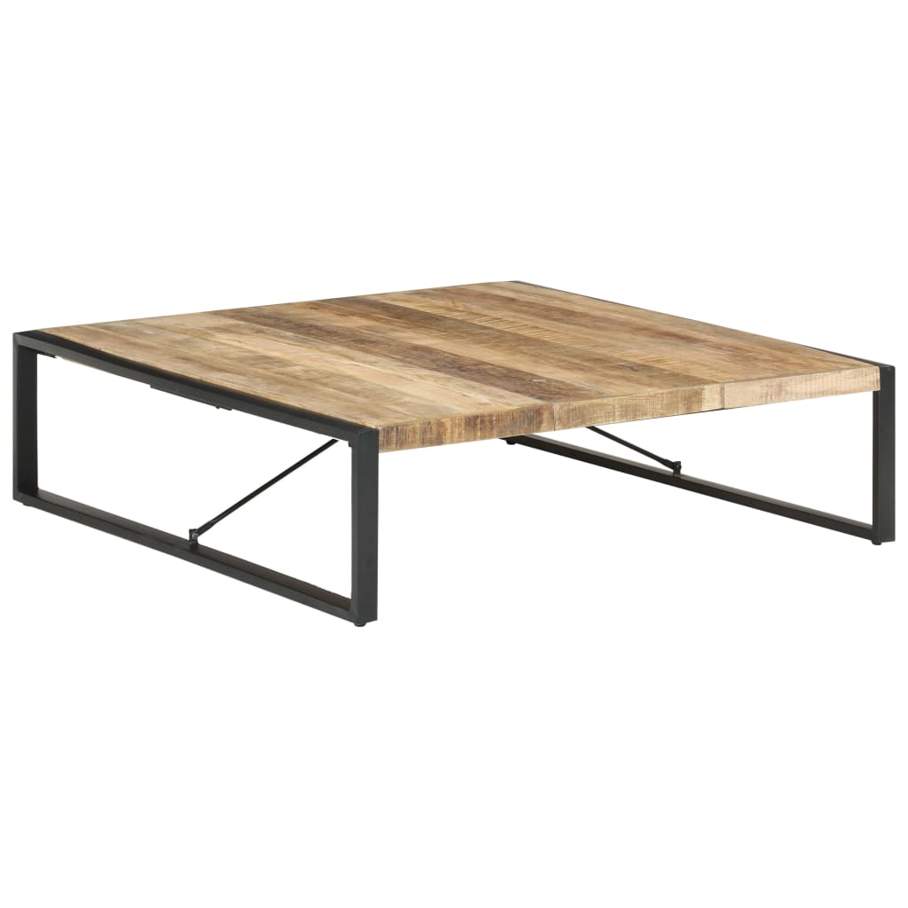 Couchtisch 140x140x40 cm Raues Mangoholz