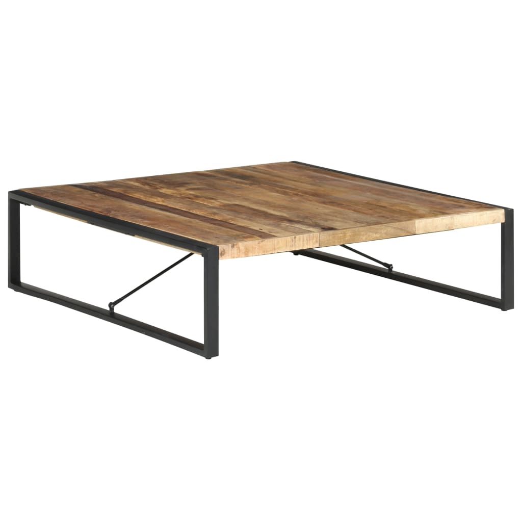 Couchtisch 140x140x40 cm Raues Mangoholz
