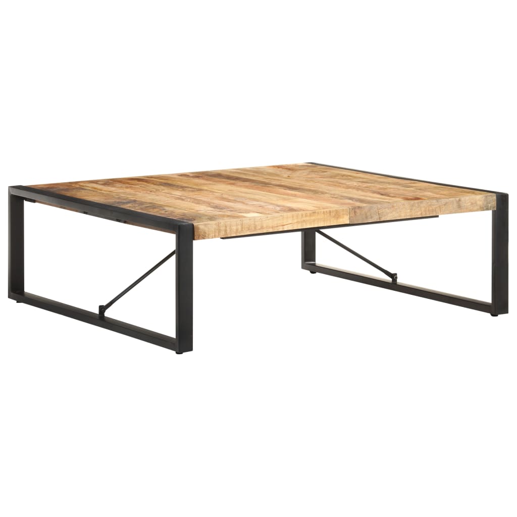 Couchtisch 120x120x40 cm Raues Mangoholz