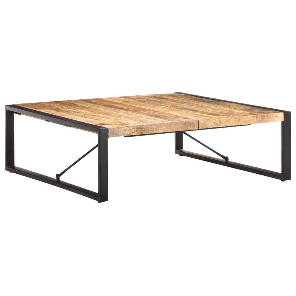 Couchtisch 120x120x40 cm Raues Mangoholz