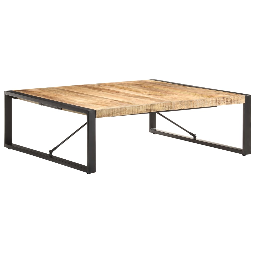 Couchtisch 120x120x40 cm Raues Mangoholz