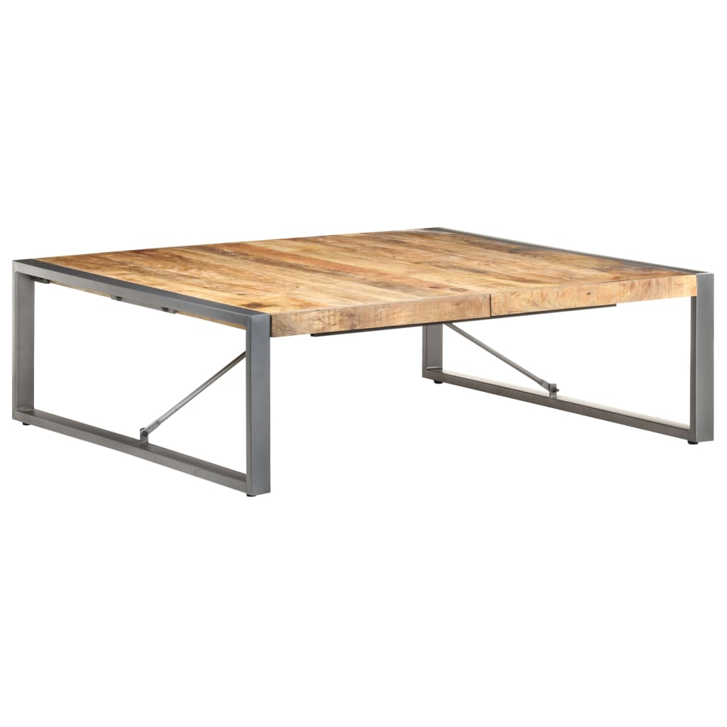 Couchtisch 120x120x40 cm Raues Mangoholz