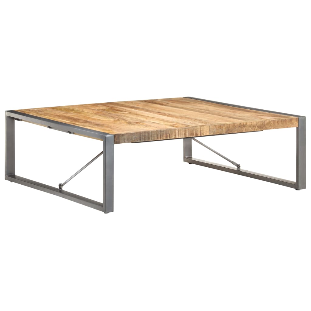 Couchtisch 120x120x40 cm Raues Mangoholz