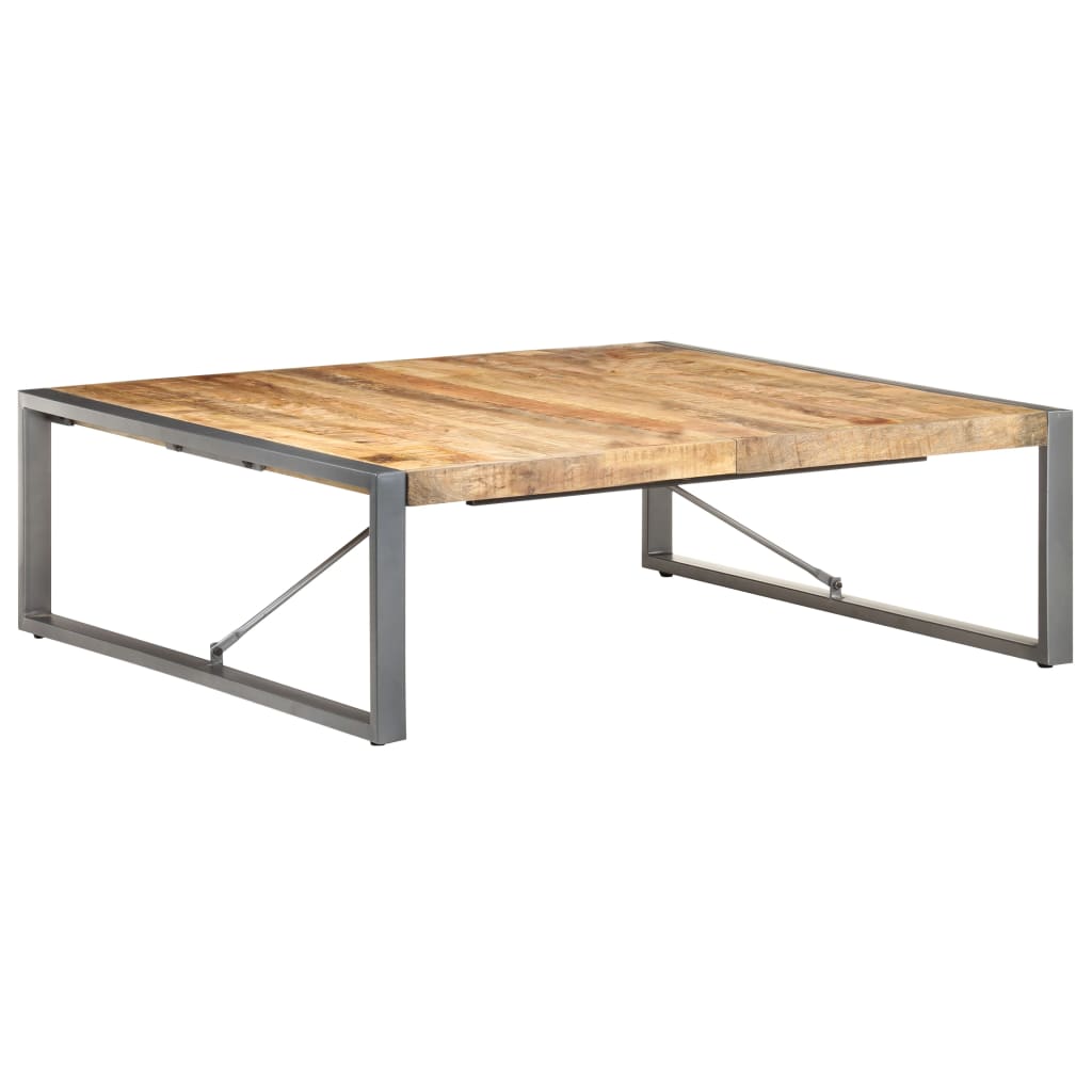 Couchtisch 120x120x40 cm Raues Mangoholz