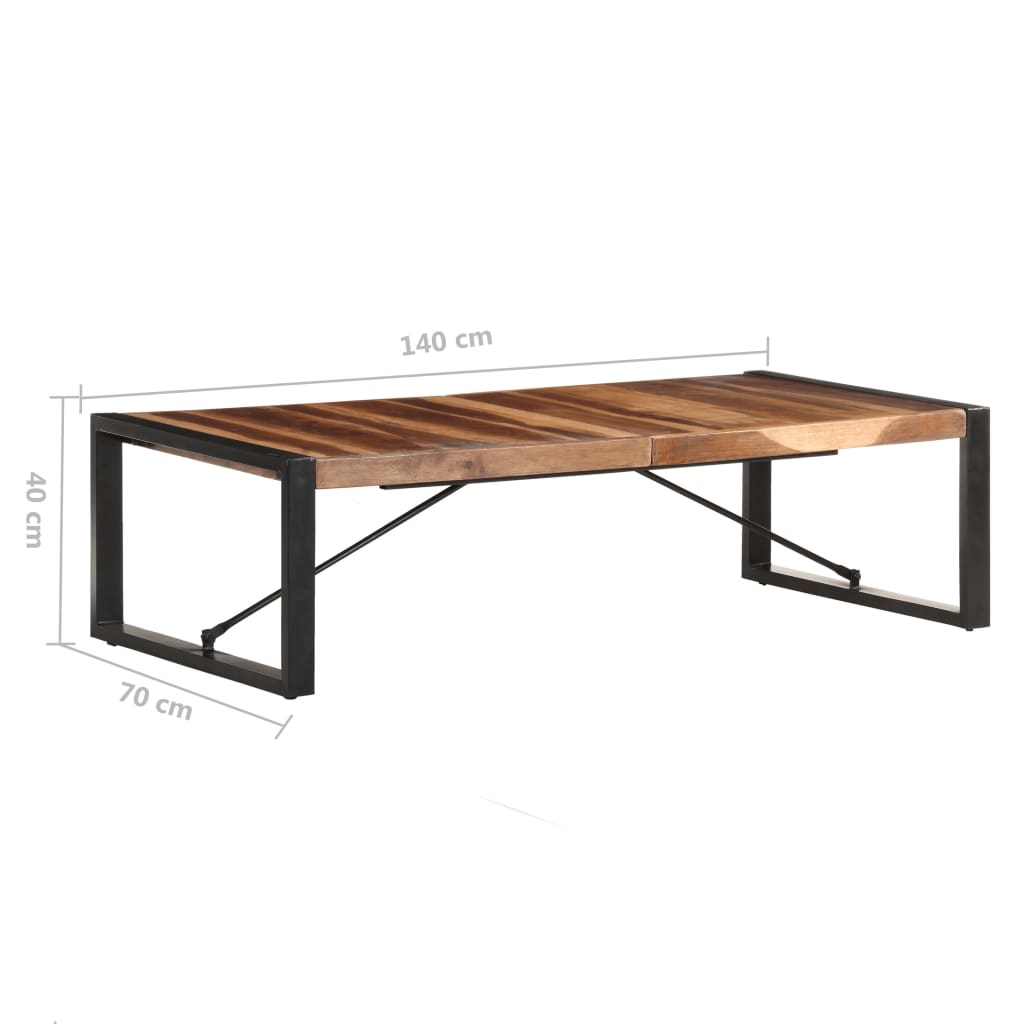 Couchtisch 140x70x40 cm Massivholz
