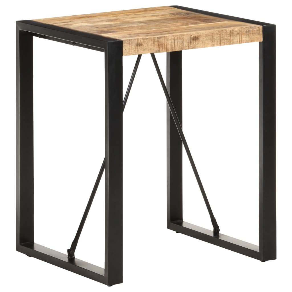 Dining table 60x60x75 cm rough mango solid wood