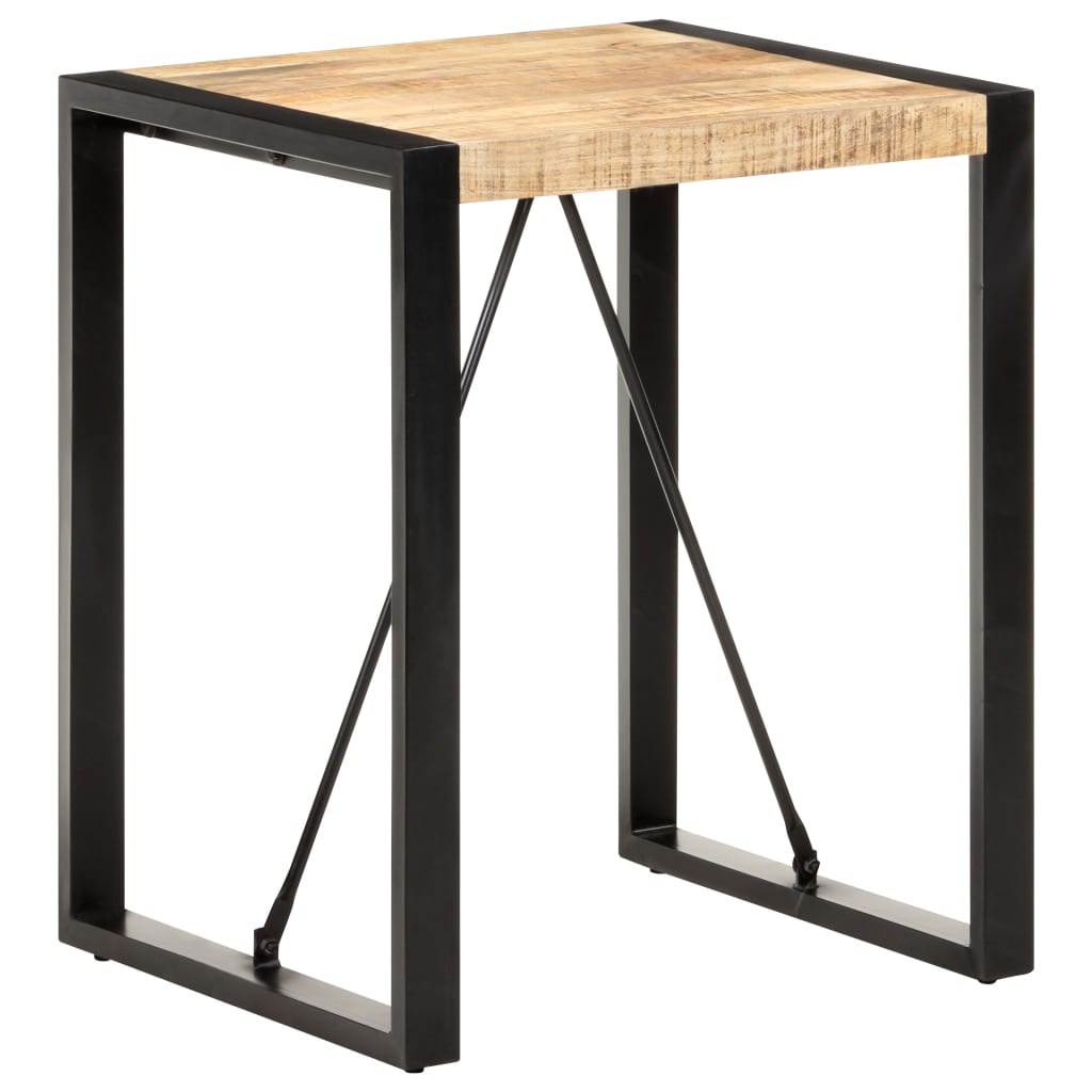 Dining table 60x60x75 cm rough mango solid wood