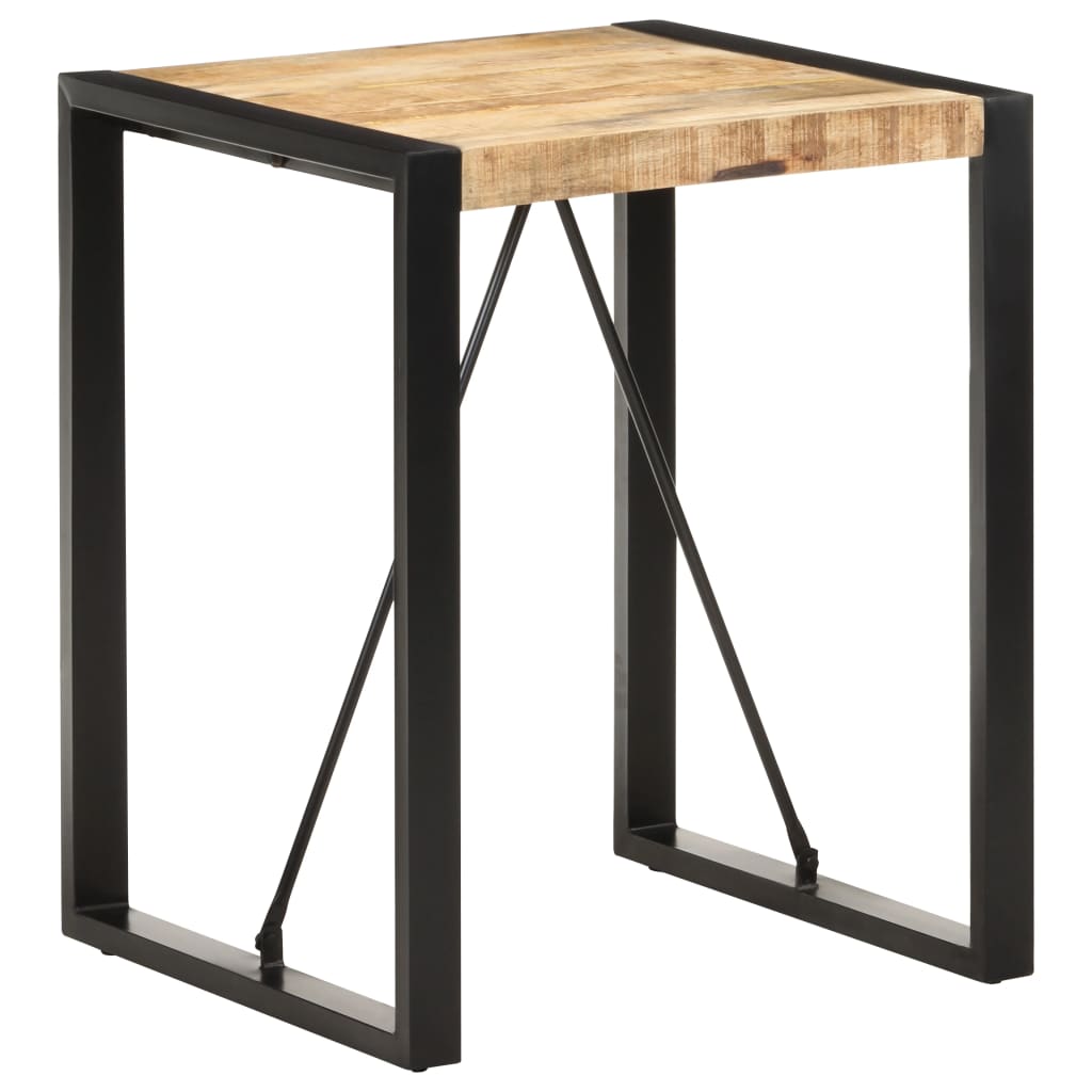 Dining table 60x60x75 cm rough mango solid wood