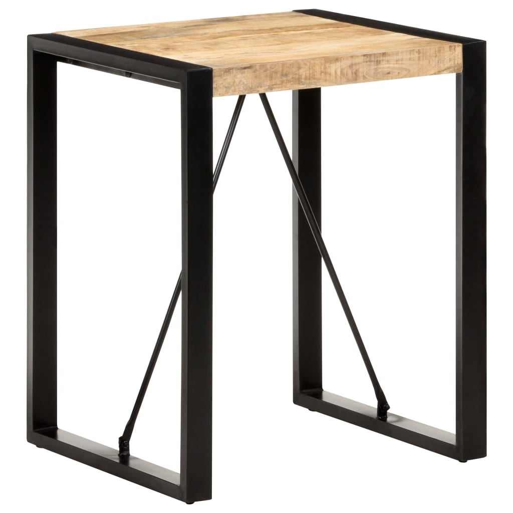 Dining table 60x60x75 cm rough mango solid wood