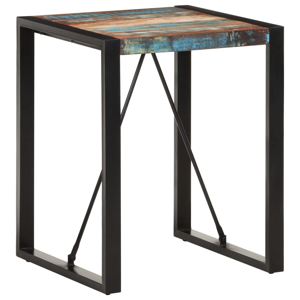 Dining table 60x60x75 cm Recycled solid wood
