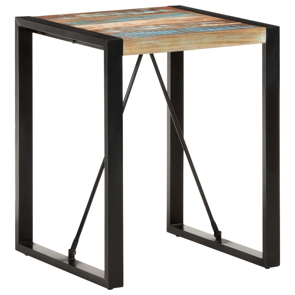 Dining table 60x60x75 cm Recycled solid wood