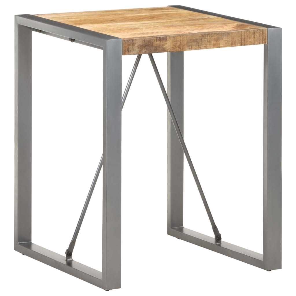 Dining table 60x60x75 cm rough mango solid wood