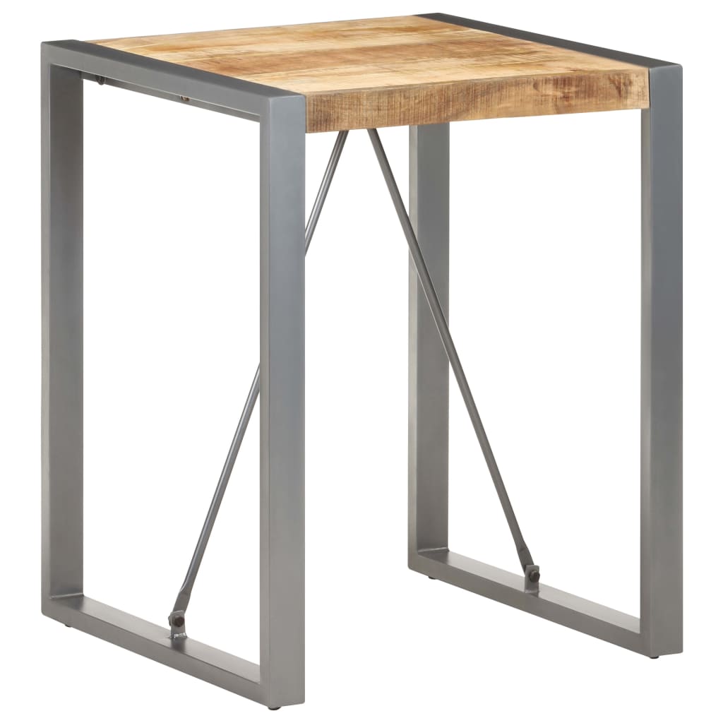 Dining table 60x60x75 cm rough mango solid wood