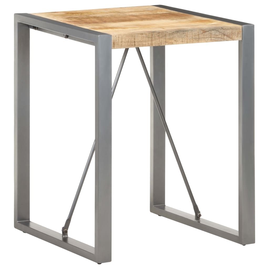 Dining table 60x60x75 cm rough mango solid wood
