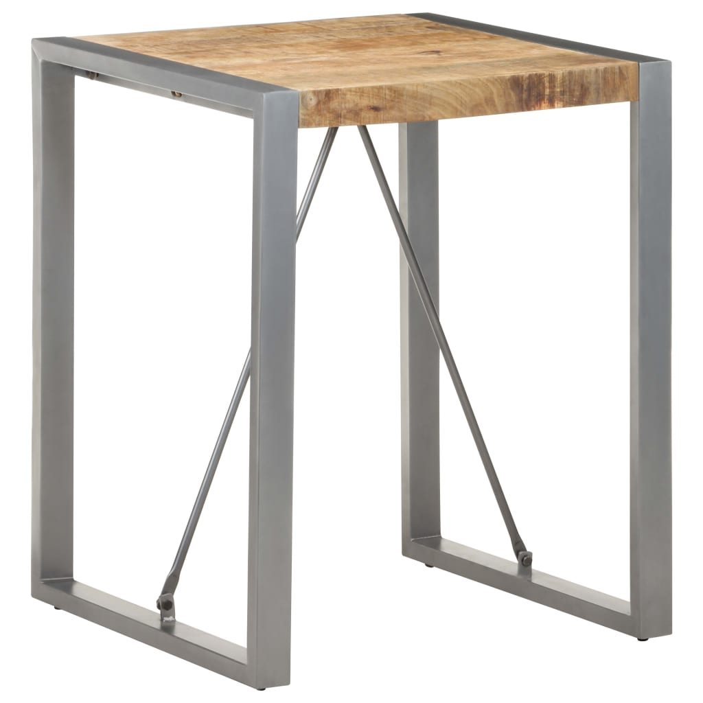 Dining table 60x60x75 cm rough mango solid wood