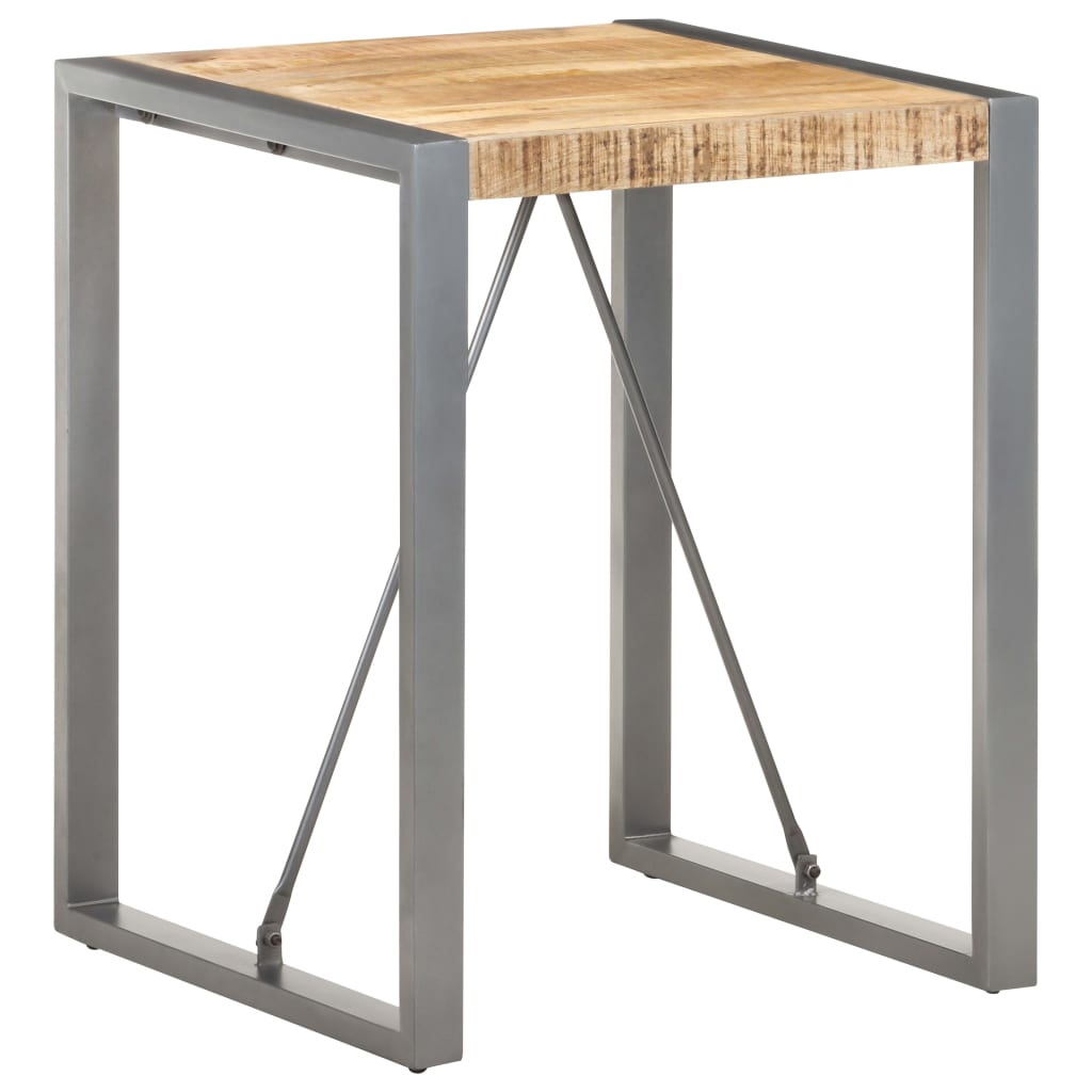Dining table 60x60x75 cm rough mango solid wood